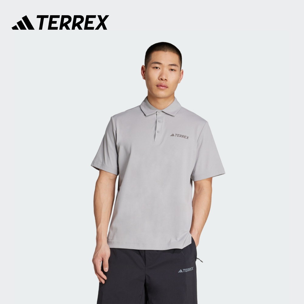 阿迪达斯TERREX速干户外短袖POLO