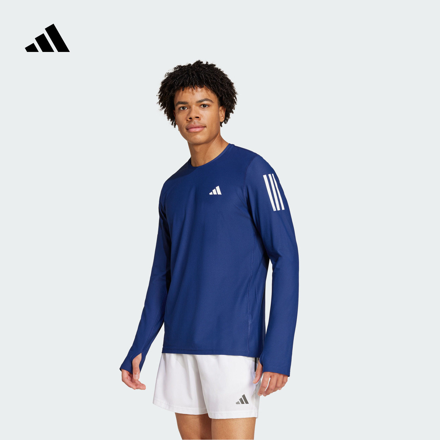 日常舒适跑步运动长袖T恤男装adidas阿迪达斯官方KC2208