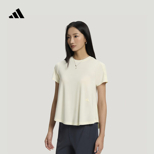 SOFT LUX轻柔雅凉感透湿排汗休闲短袖T恤女装夏季adidas阿迪达斯