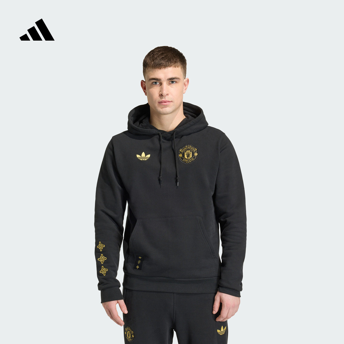 曼联中国结系列足球休闲文化纯棉宽松卫衣男adidas阿迪达斯官方