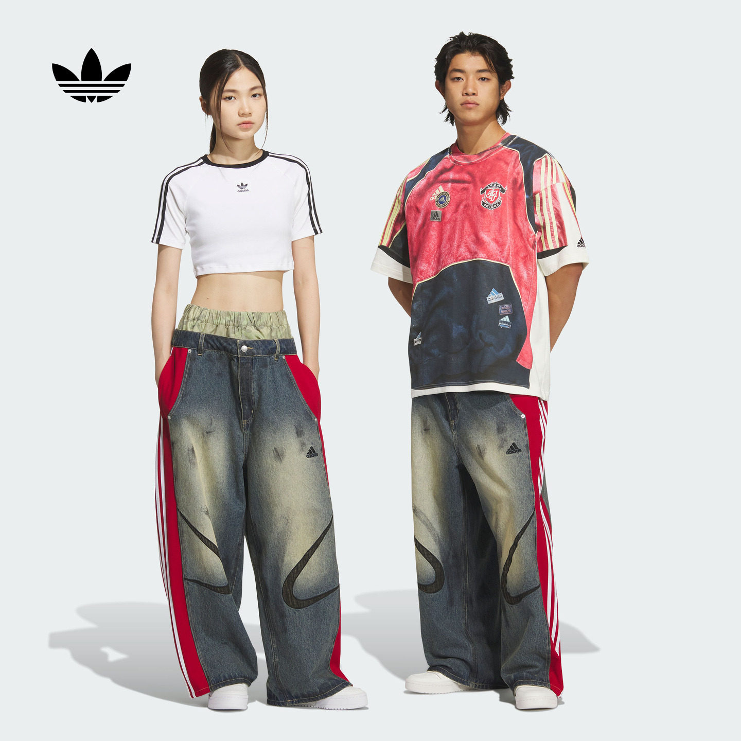 【秀场同款】休闲时尚阔腿运动裤男女adidas阿迪达斯三叶草,运动服/休闲服装,运动长裤,淘宝优惠券,粉丝福利购,淘宝优惠卷