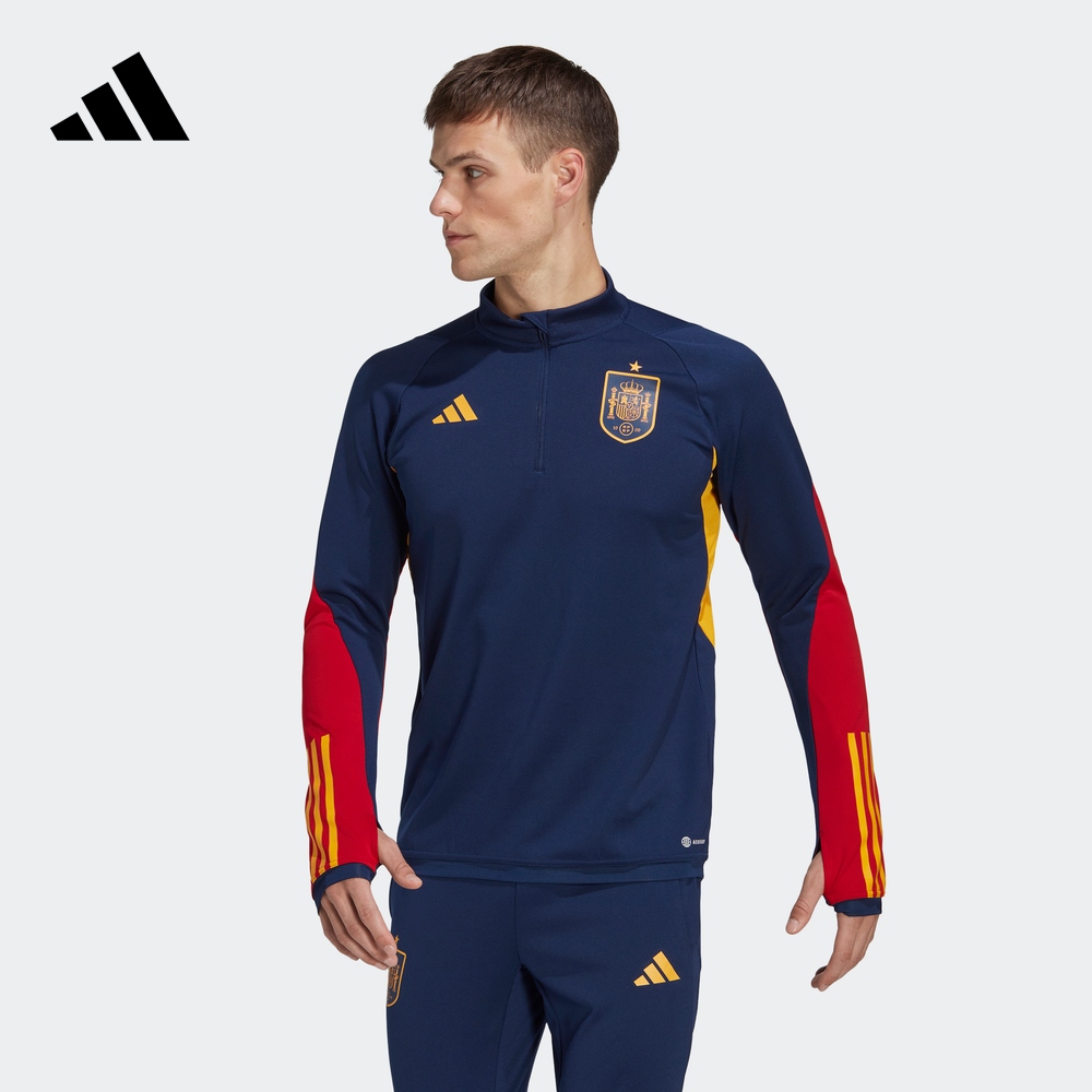 adidas 阿迪达斯 官方男装新款西班牙队足球训练运动套头衫HE8829