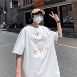 港风创意卡通印花百搭短袖宽松T恤夏季新品潮牌体恤衫225-2-20304，商品下架区，星座225-2