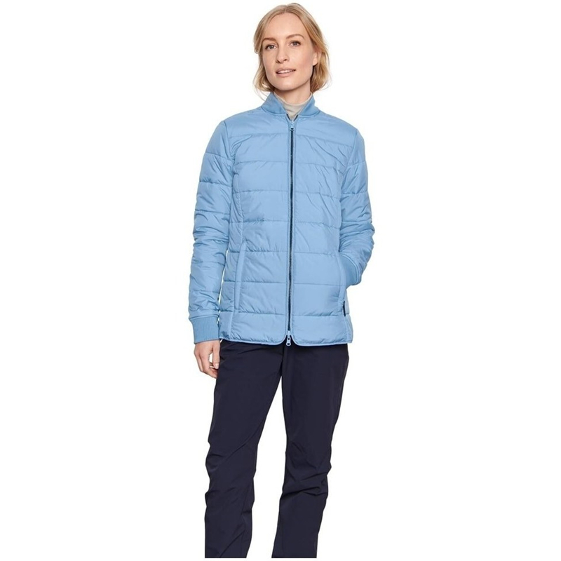 8A3 外贸女装薄款棉袄棒球领 秋冬女士纯色绗缝拉链夹克棉服