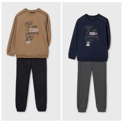 外贸男童棉拉绒束脚裤卫裤