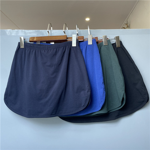 10岁女宝松紧腰半裙 春夏4 8E0 外贸女童棉弹纯色运动短裙安全裤