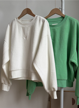 3A2 澳洲ROXY女士摇粒绒圆领卫衣 秋冬女装宽松刺绣套头绒衫