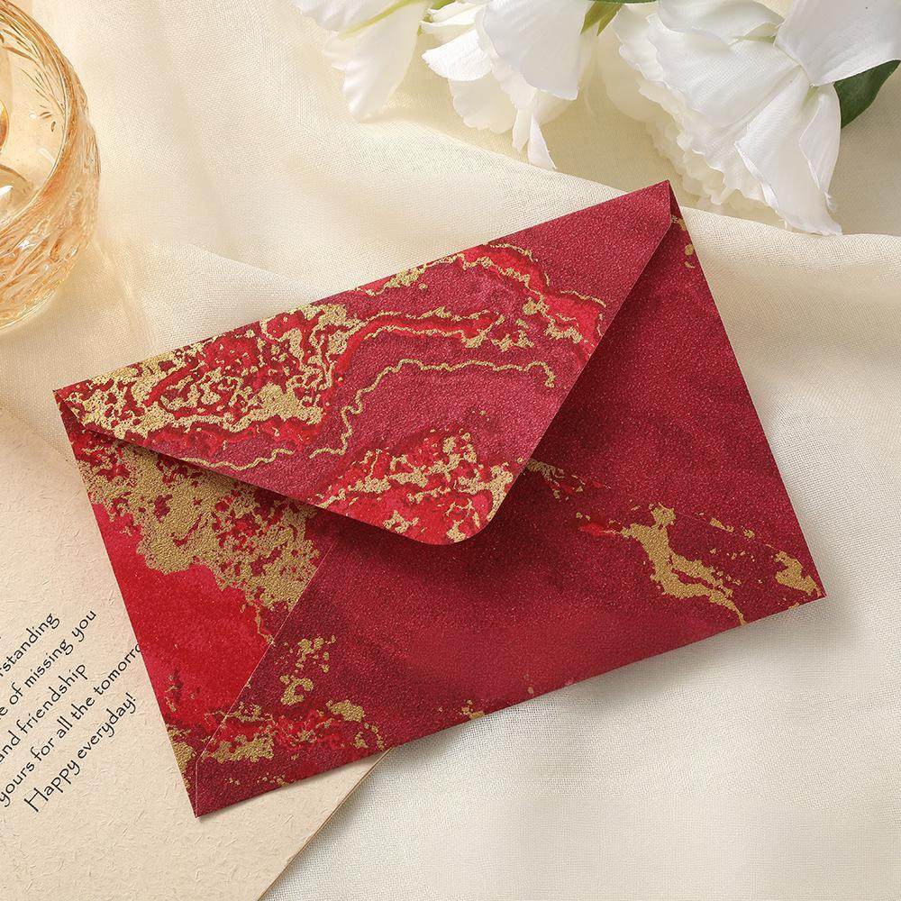 鎏金信封简约国风高级感请柬明信片会员卡精致轻奢火漆贺卡ins风