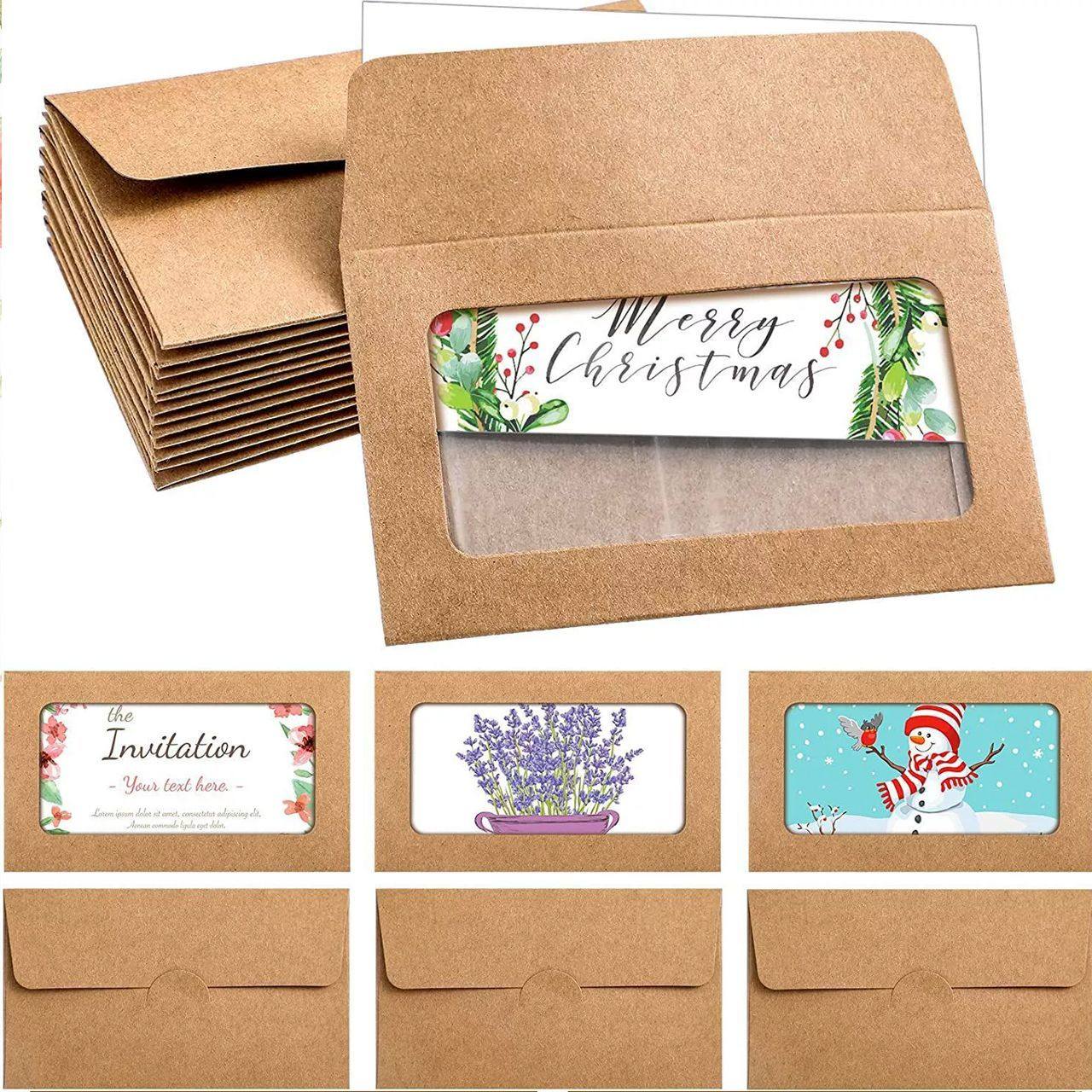 牛皮纸礼盒请柬贺卡明信片封套信封照片包装diy礼物空白包装卡盒,文具电教/文化用品/商务用品,信封,淘宝优惠券,粉丝福利购,淘宝优惠卷