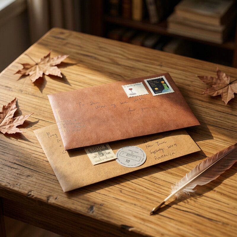 加厚信封信纸套装浪漫复古情书简约牛皮手写高级古风生日毕业贺卡