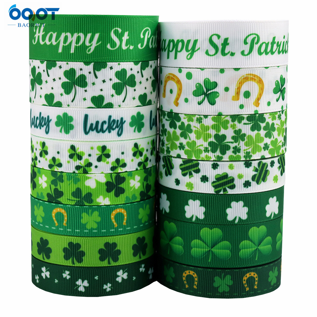 5码 庆祝爱尔兰人的好运绿帽子幸运三叶草的节日花环罗纹彩带,居家布艺,丝带/绸带/布带,淘宝优惠券,粉丝福利购,淘宝优惠卷