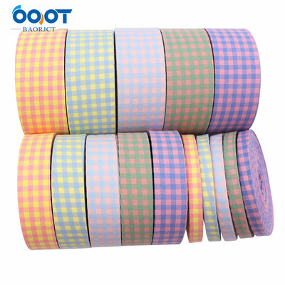 宝通diy发饰材料双色格子织带