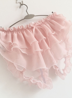 K022 雪纺纱性感女士三角撩汉同志MAN内裤男款男士同性内裤荷叶边