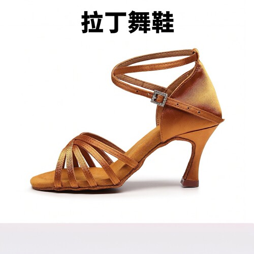 专业拉丁舞鞋女童考级软底高跟