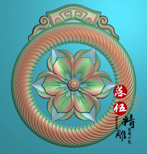 石雕圆形精雕图浮雕图镂空玉雕