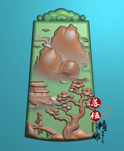 山水人家31298观音坐观音 精雕图浮雕玉雕灰度图JDPBMP电脑雕刻