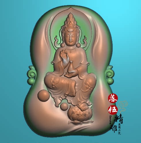 观世音 观音31950狗挂件狼精雕图浮雕玉雕灰度图JDPBMP电脑雕刻图