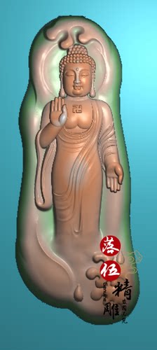 站佛新款02597.5.21玉雕雕刻图北京精雕JDP灰度图BMP素材浮雕图
