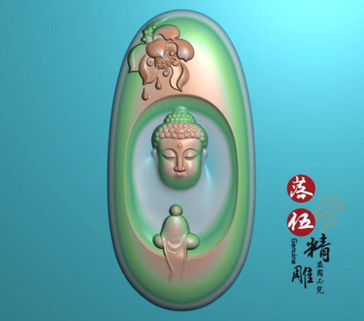 佛头如来悟道拜佛5800莲花滴水电脑大日如来佛祖精雕图雕刻玉雕图