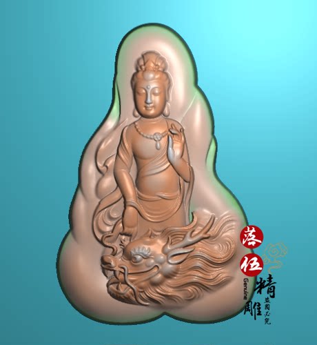 站龙观世音78124浮雕图 精雕图 灰度图 龙 观音雕刻图bmpjdp 5.21
