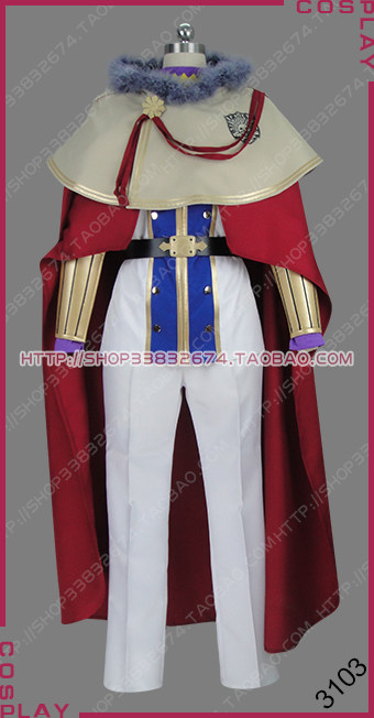 3103 cosplay服装 黑色五叶草 威廉·凡强斯 新品