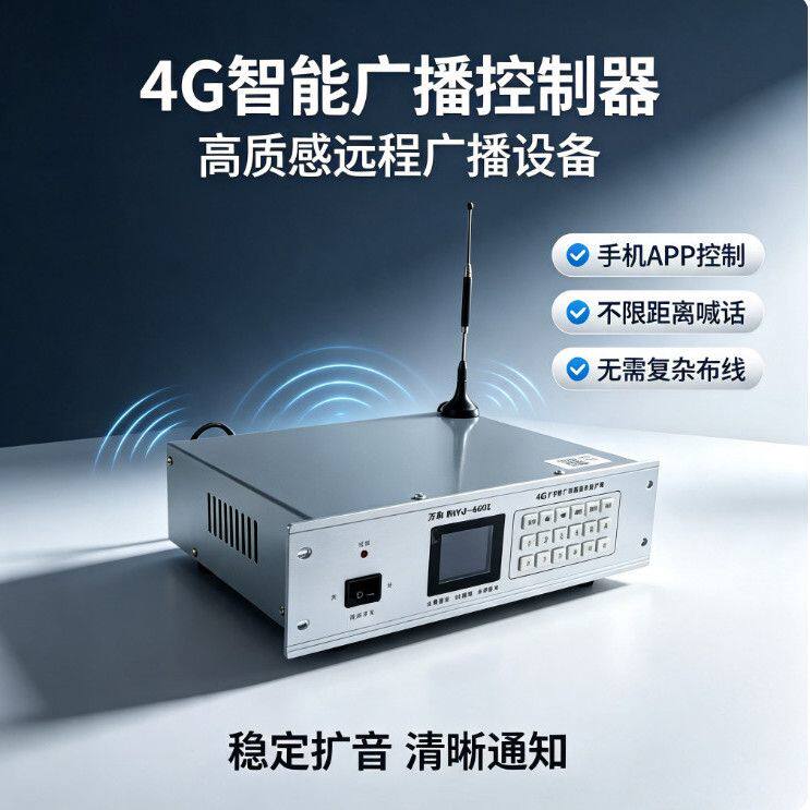 4G智能广播播放器手机全国远程控制无线定时户外学村村通高音喇叭