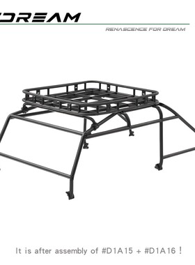 RCDream RD110 TRX4 皮卡防滚架 行李架 路虎荒野卫士 #D1A15/16