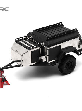 D1RC 1:10 TRX4 AX露营拖车 房车 拖挂  金属攀爬车拖斗 独立悬挂