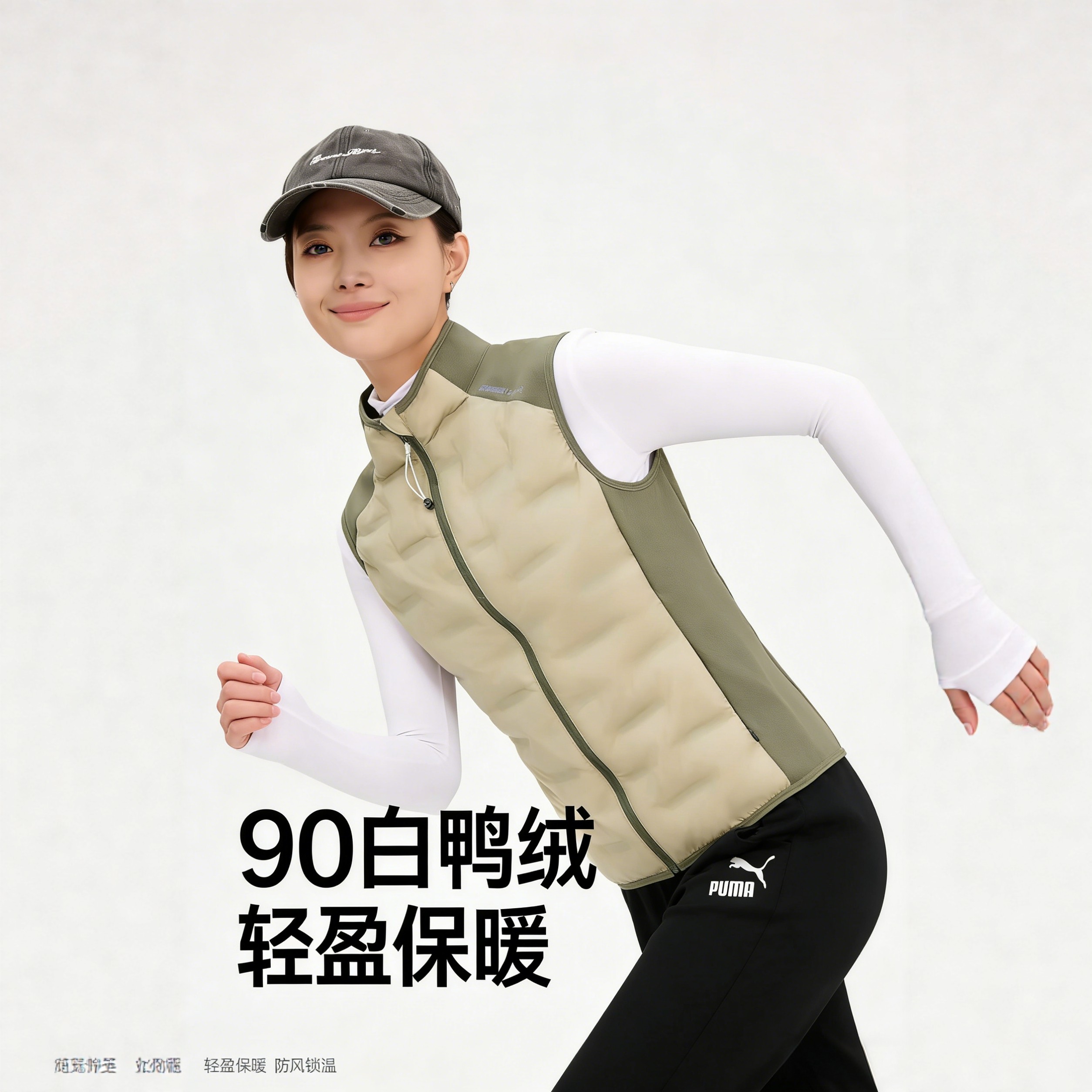 枯叶蝶盾步男女羽绒马甲90白鸭绒背心运动内搭外穿轻薄抗菌保暖,男装,羽绒马甲,淘宝优惠券,粉丝福利购,淘宝优惠卷