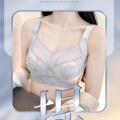 奥维丝丽2404调整型无钢圈大胸显小聚拢全包超薄女文胸内衣CDE杯