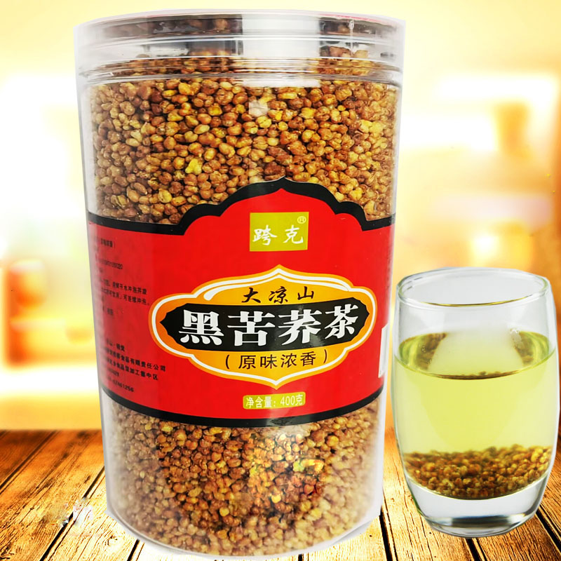 跨克苦荞茶整颗粒黑苦荞麦400g四川凉山黑苦荞茶原味浓香苦荞茶 - 实物图