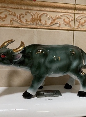 老师推荐事业陶瓷牛青牛风水招财旺财镇宅补角生肖工艺品加能量