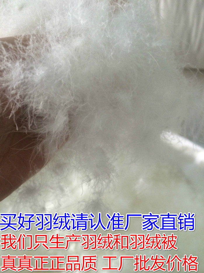吊绒鸭绒原料白鹅绒羽绒大朵