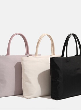 简约轻薄防水尼龙笔记本电脑包手提防震加厚16英寸办公文包带肩带