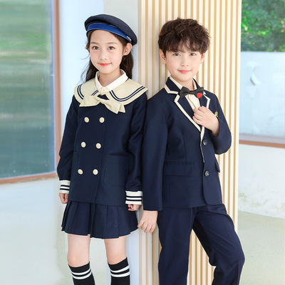 贵族英伦学院风小西装三件套儿童班服幼儿园园服春秋装小学生校服