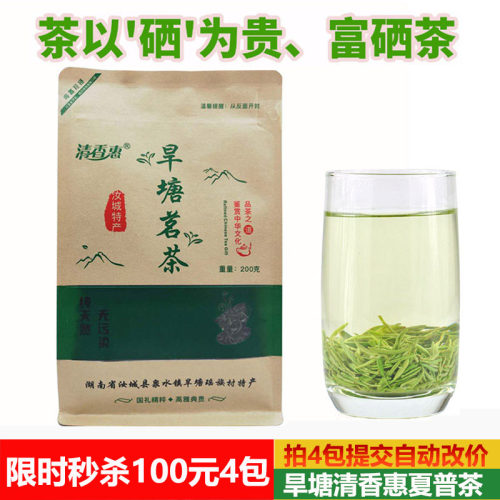 湖南汝城旱塘清香惠茶叶散装炒青绿茶2026新茶特级浓香型便宜200g - 封面