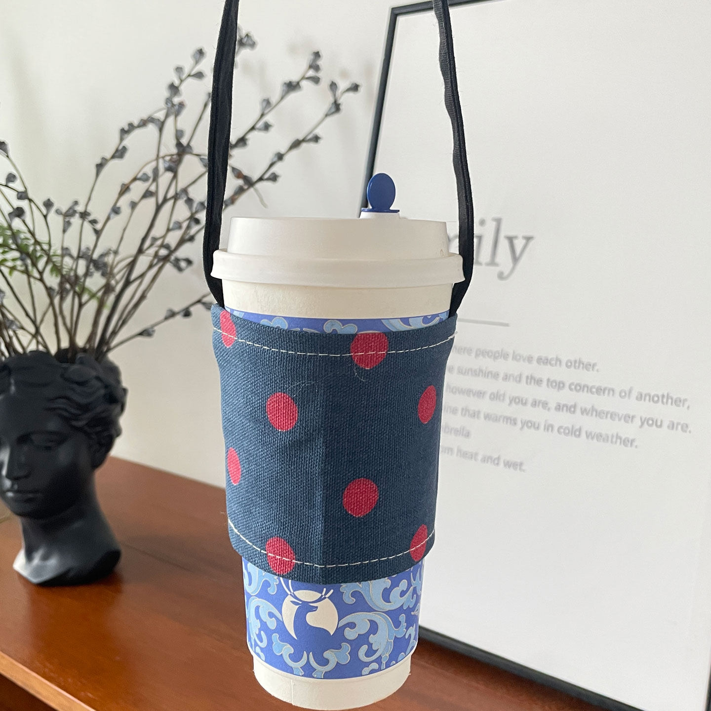 INS少女可爱创意奶茶袋环保杯套手提杯袋饮料外卖咖啡打包便携袋