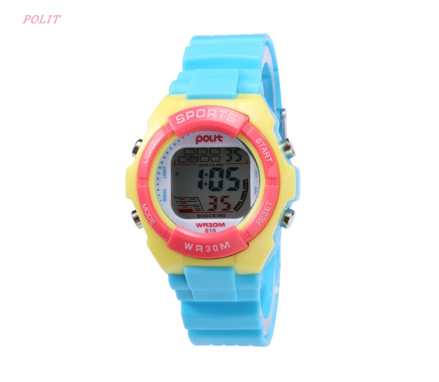 撞色设计师款多功能可爱防水手表