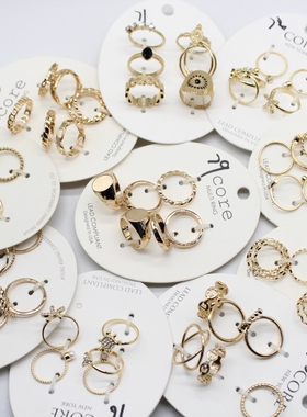 金属风女合金戒指多个一卡