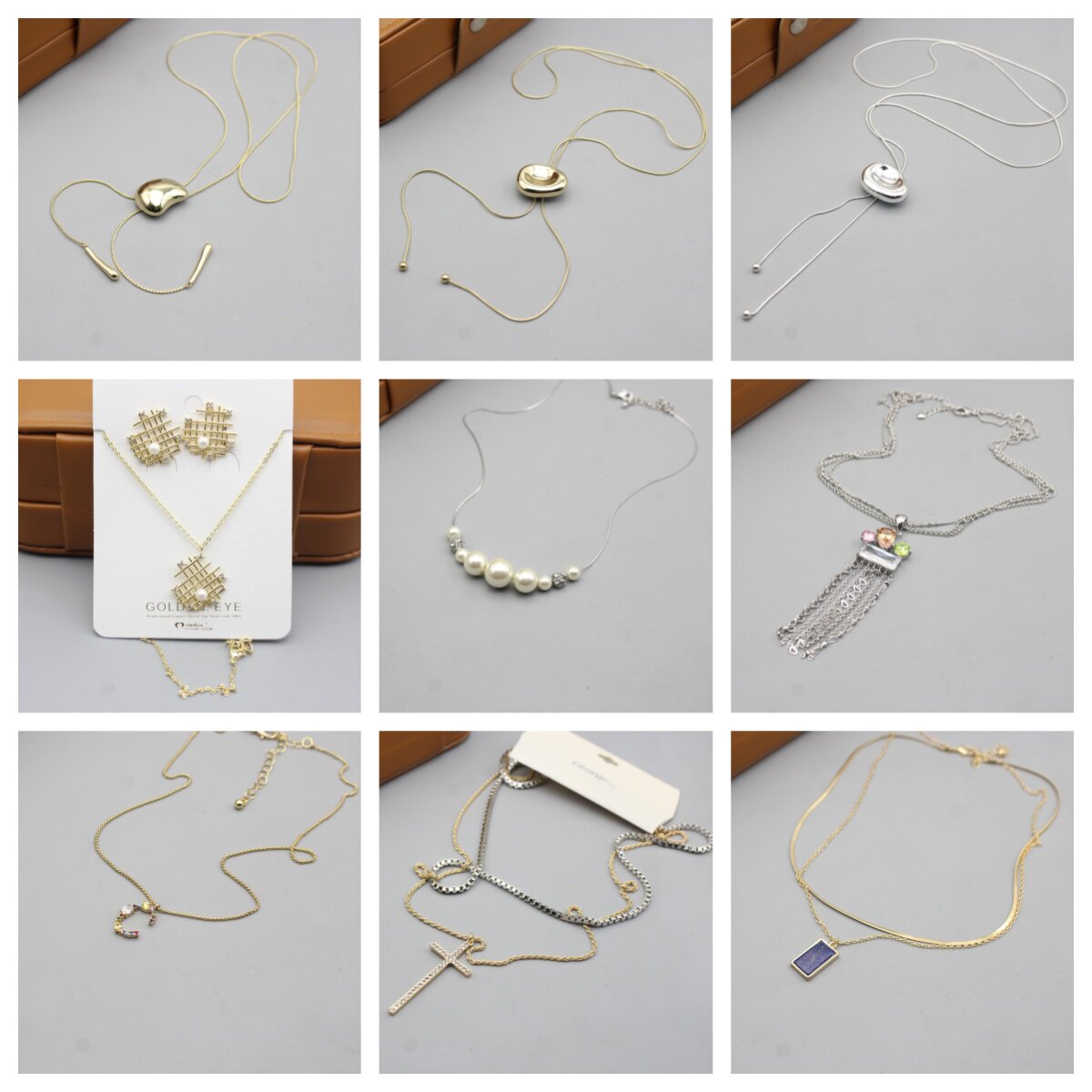 日本极简复古高级感 小众设计哑光金属锁扣项链毛衣链女