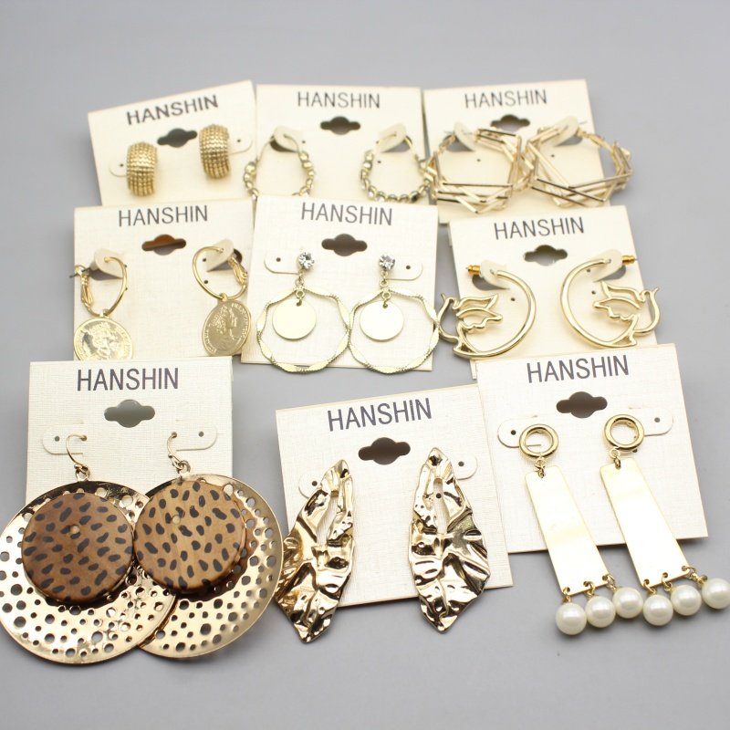 超大号金色夸张耳环冷淡风街拍