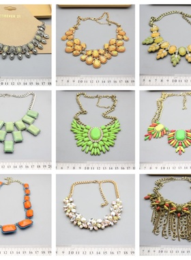 欧美大牌百搭精致炫彩首饰项链