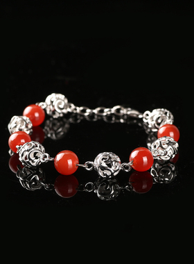 诗美琪女925银民族风本命年手链