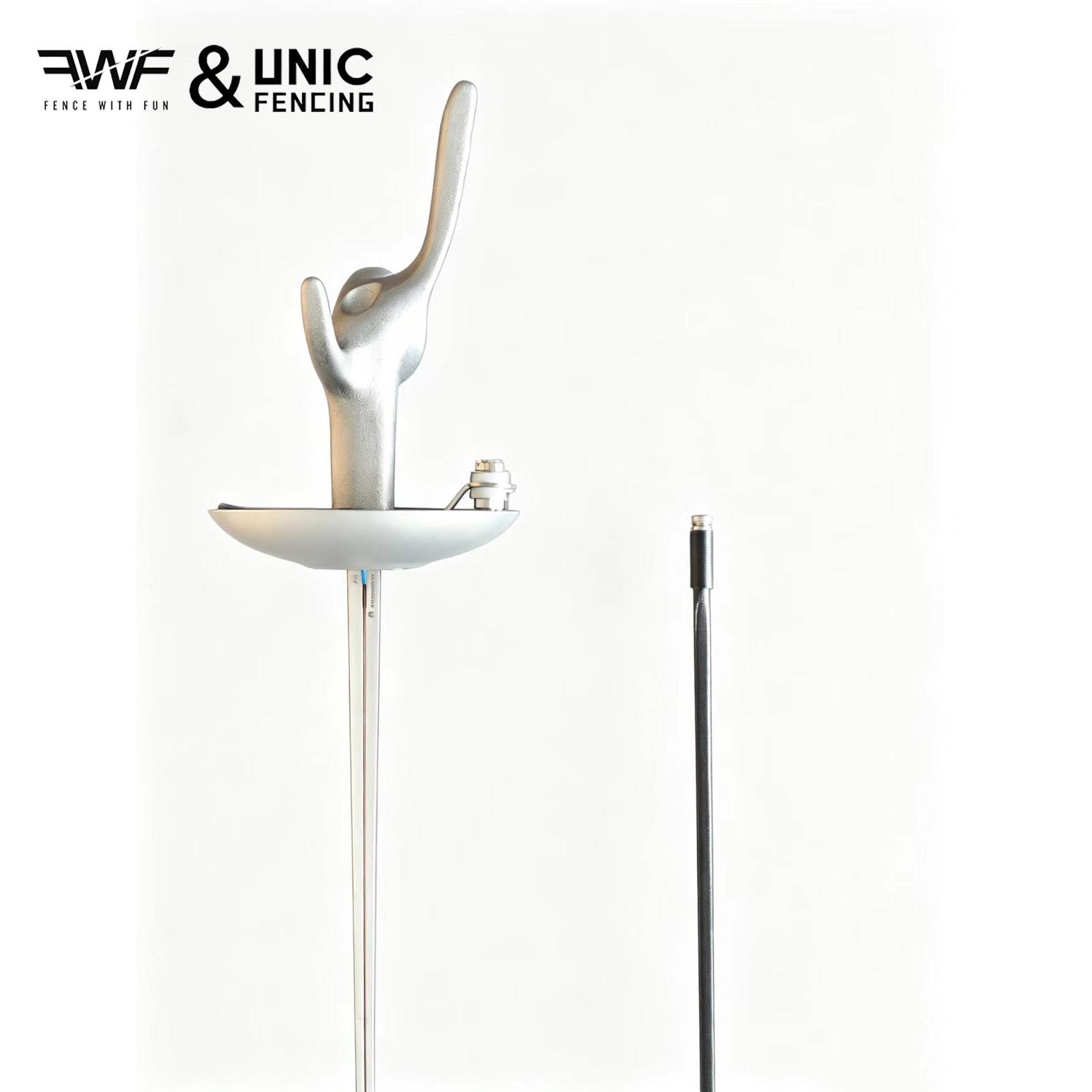 UNIC纯进口整剑花剑儿童马钢花剑剑条配德国FWF手柄 护手盘