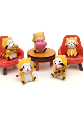 现货世界名作剧场Rascal小浣熊公仔 拉斯卡尔扭蛋 微景品摆件礼物