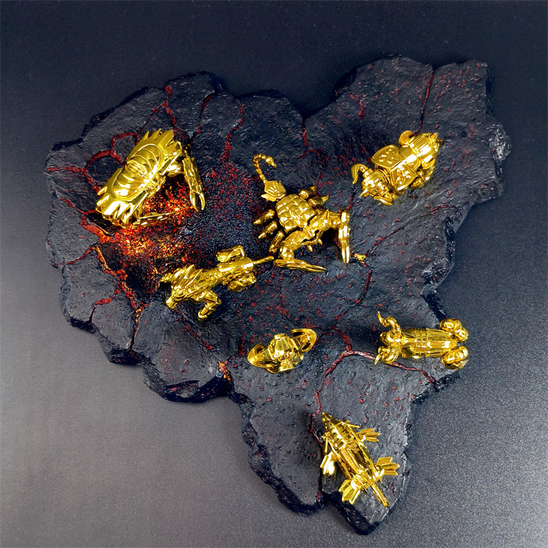 现货12星座黄金战士手办PVC镀金圣衣神话模型罗马树脂展台收藏品