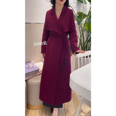 高端气质双面羊绒大衣女毛呢外套