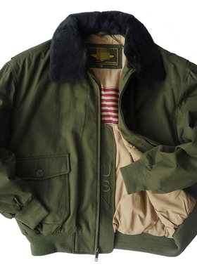 胸122-160加肥加大码男士空军秋冬季 毛领夹棉G1飞行夹克外套2155