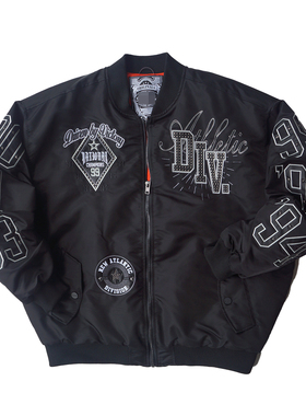 胸围158-162CM加大码冬男女 重磅刺绣MA1夹棉飞行夹克2470