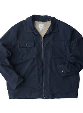 胸围150-176CM加肥加大码胖男 翻领仿羊羔绒内里多袋棉夹克2481